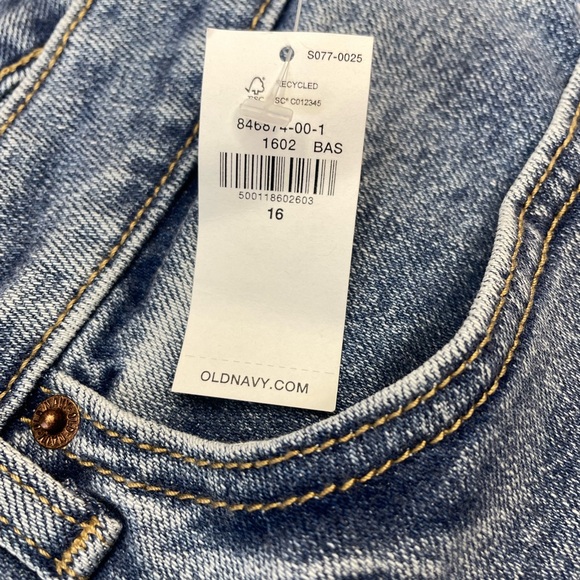 *NWT* Old Navy High-Rise OG Loose Jeans Medium Wash Size 16R - Picture 4 of 6